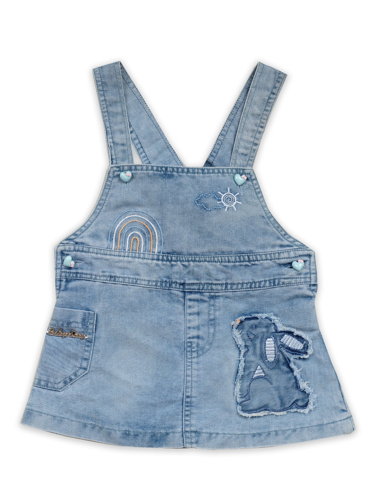 BABY'S DAY Denim Dungaree With T-Shirt With Panty