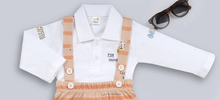 Pompidou Full Sleeves Rompers For Baby Boys
