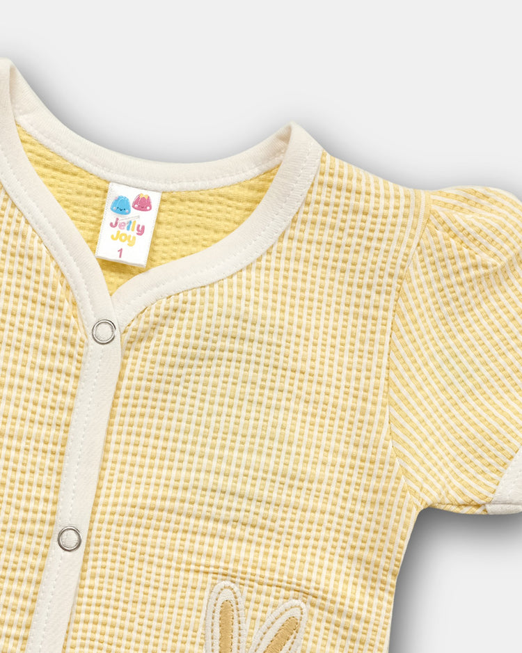 JELLY JOY Infant Girls Self Design Cotton Rompers