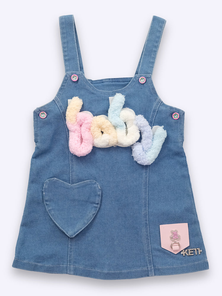 KETIMINI Dungaree For Baby Girls Striped Cotton Blend