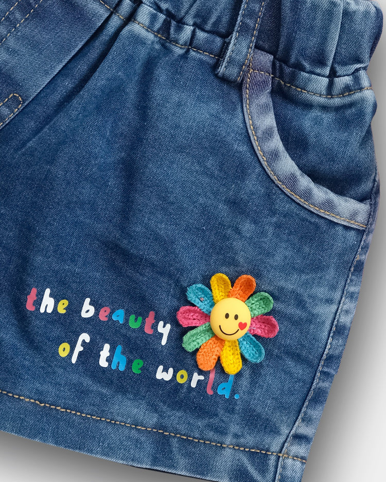 BABY'S DAY Sleeveless Tops and Denim Shorts