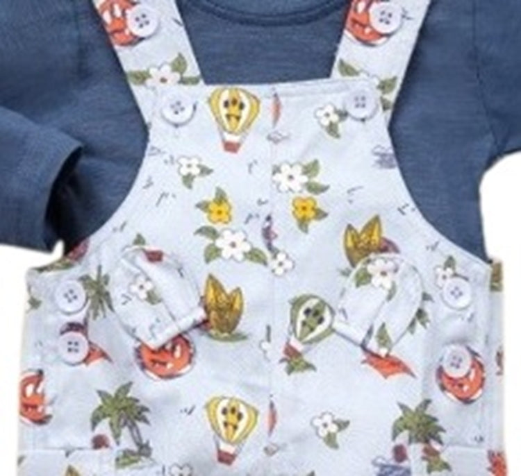 Pompidou Full Sleeves Dungree For Baby Boys