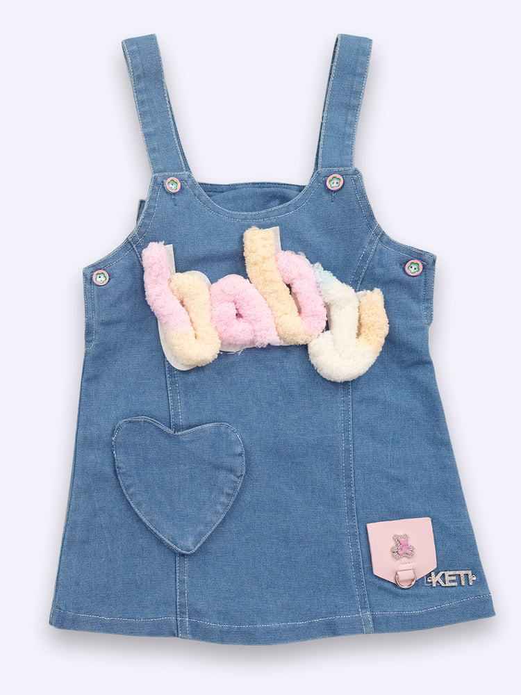 KETIMINI Dungaree For Baby Girls Striped Cotton Blend