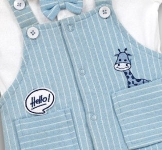 Pompidou Dungaree For Baby Boys Casual Printed