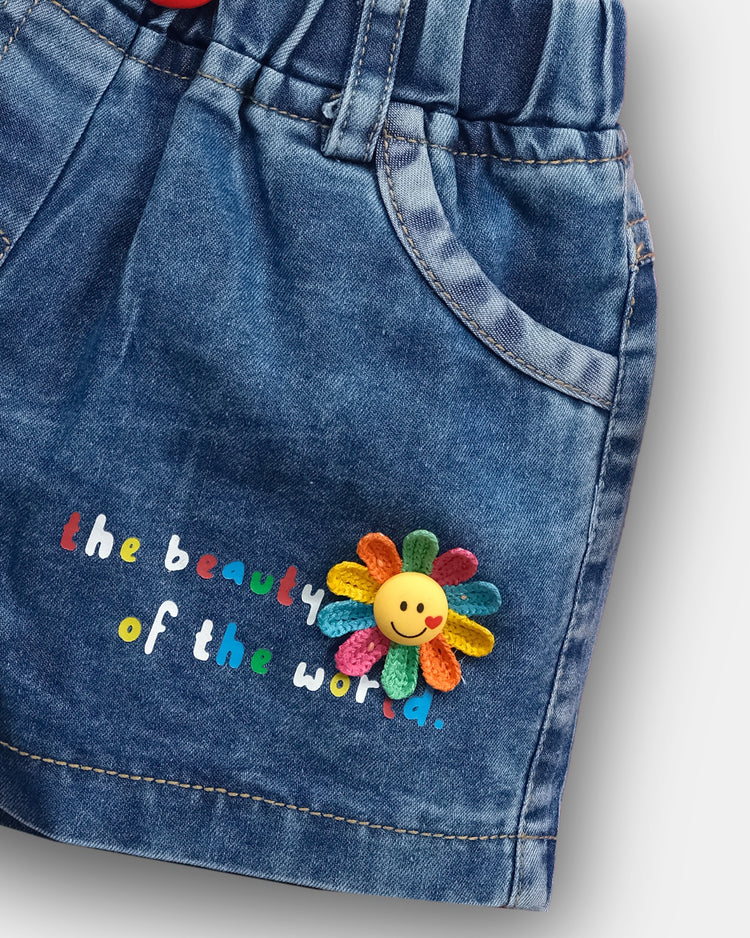 BABY'S DAY Sleeveless Tops and Denim Shorts