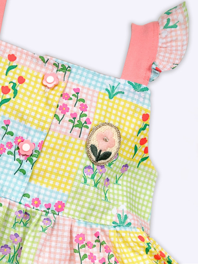Baby's Day Shoulder Straps Printed Top & Shorts