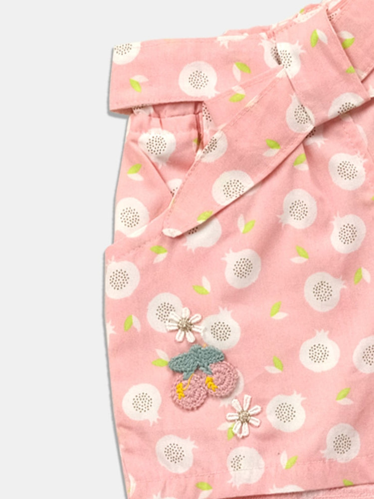 Baby Girls Printed Pure Cotton Clothing Set
