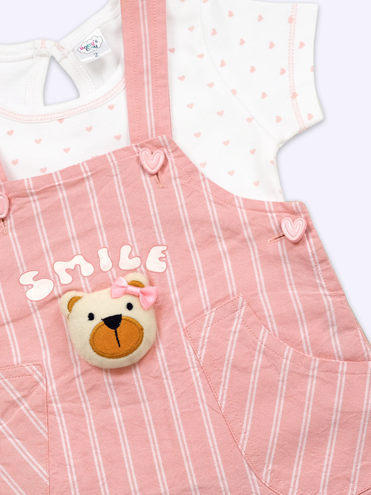 BABY'S DAY Top With Dungaree Dresses with Panty