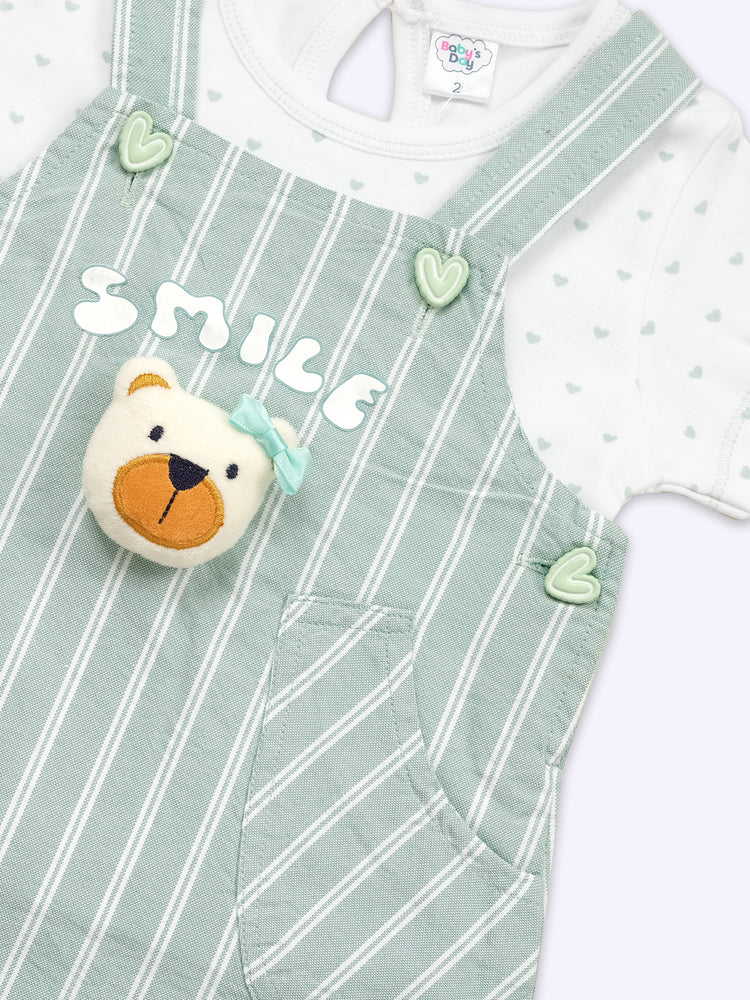 BABY'S DAY Top With Dungaree Dresses with Panty