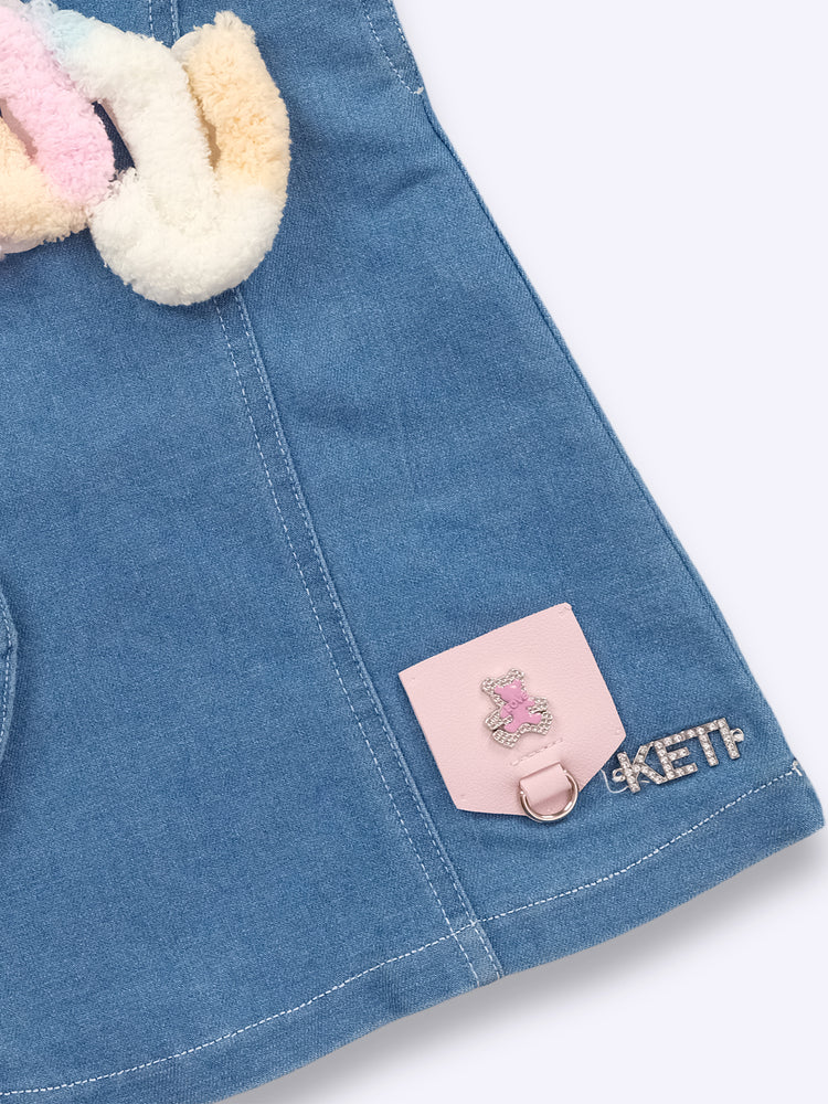 KETIMINI Dungaree For Baby Girls Striped Cotton Blend