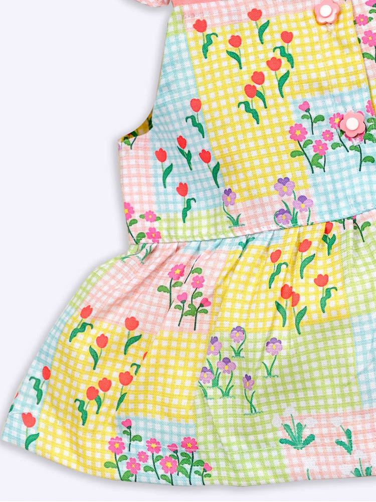 Baby's Day Shoulder Straps Printed Top & Shorts