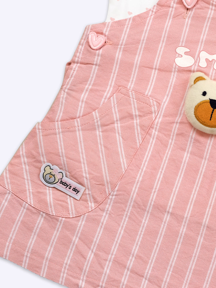 BABY'S DAY Top With Dungaree Dresses with Panty