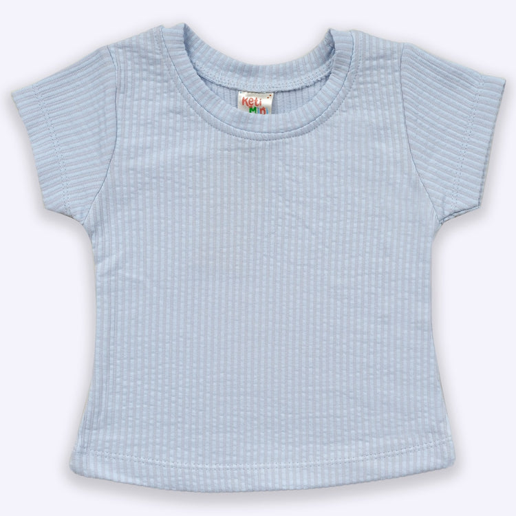 KETI MINI Baby Girls Cotton Dungaree and Top Set