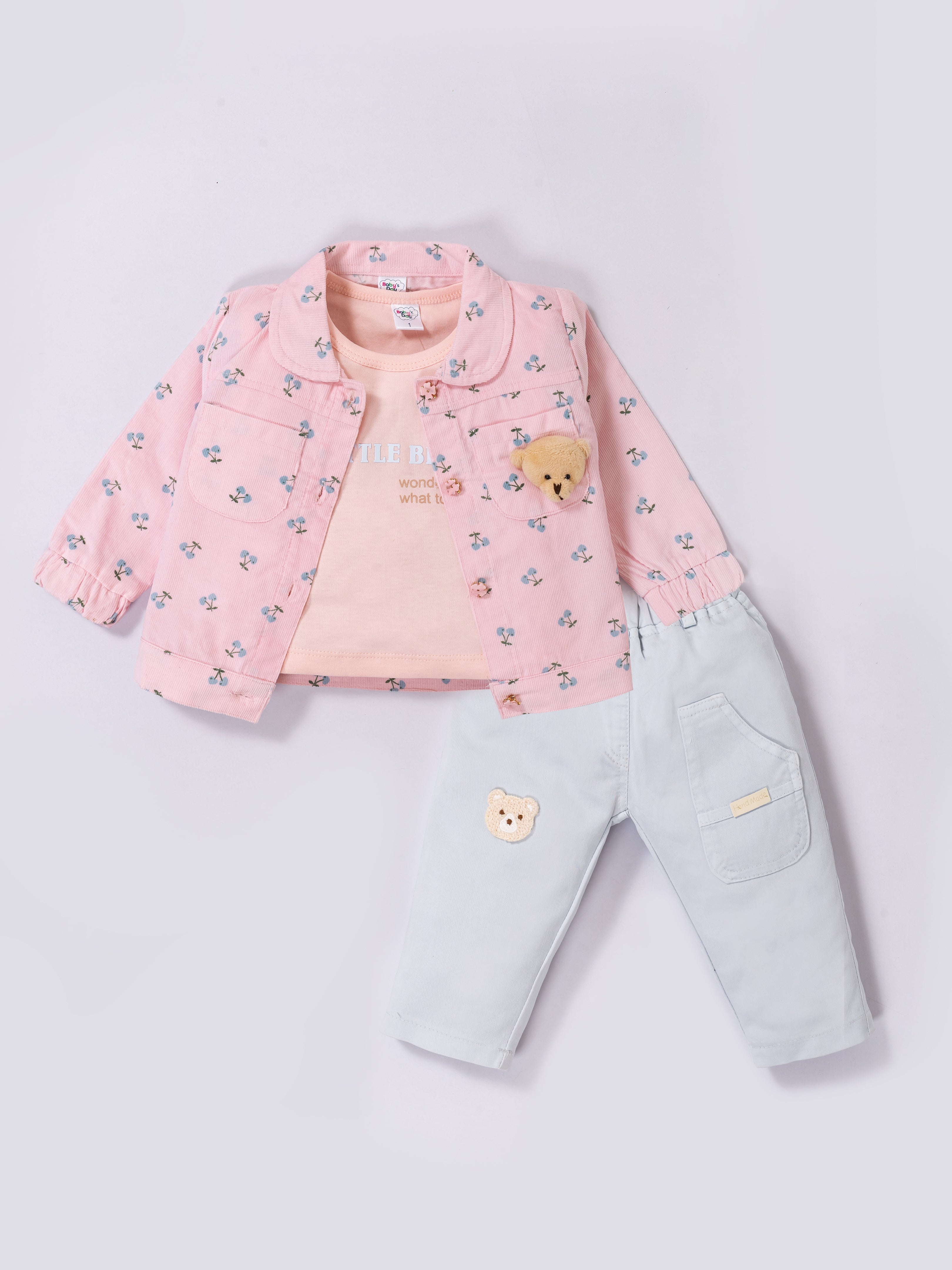 Full Sleeve Shirt and Top with Trousers for Baby Girl's