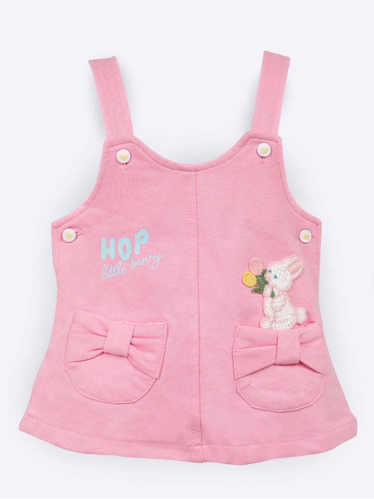 BABY'S DAY Printed Cotton Dungaree With T-Shirt