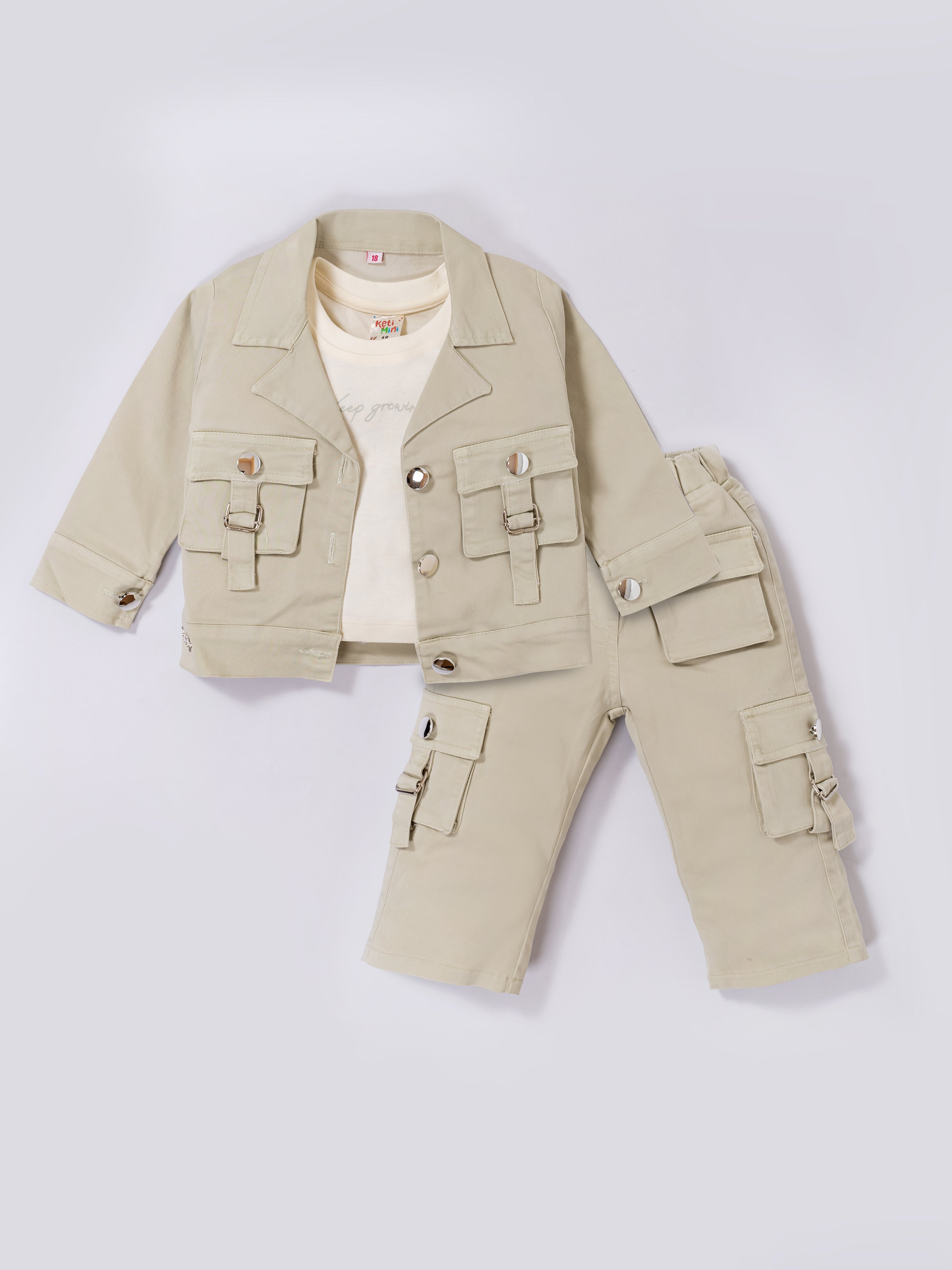 Cargo Jacket & Pant Set for Kids