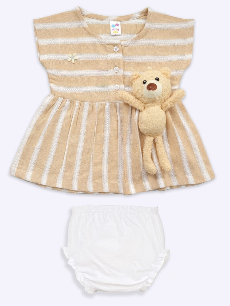 JELLY JOY Baby Girls Striped Cotton A-Line Dress