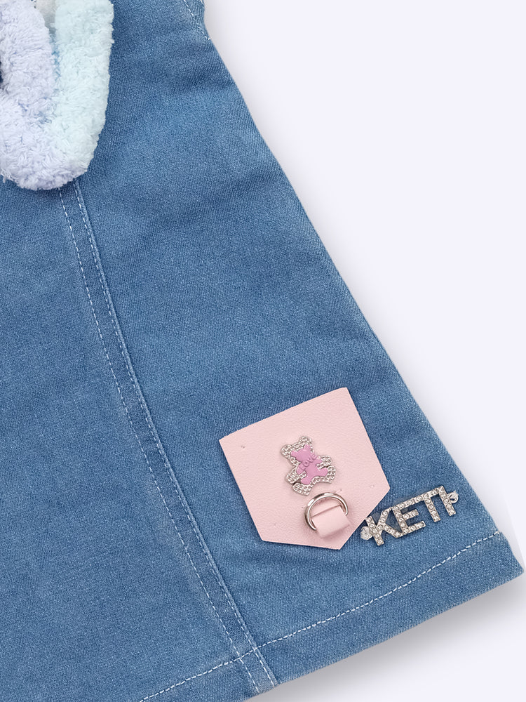 KETIMINI Dungaree For Baby Girls Striped Cotton Blend