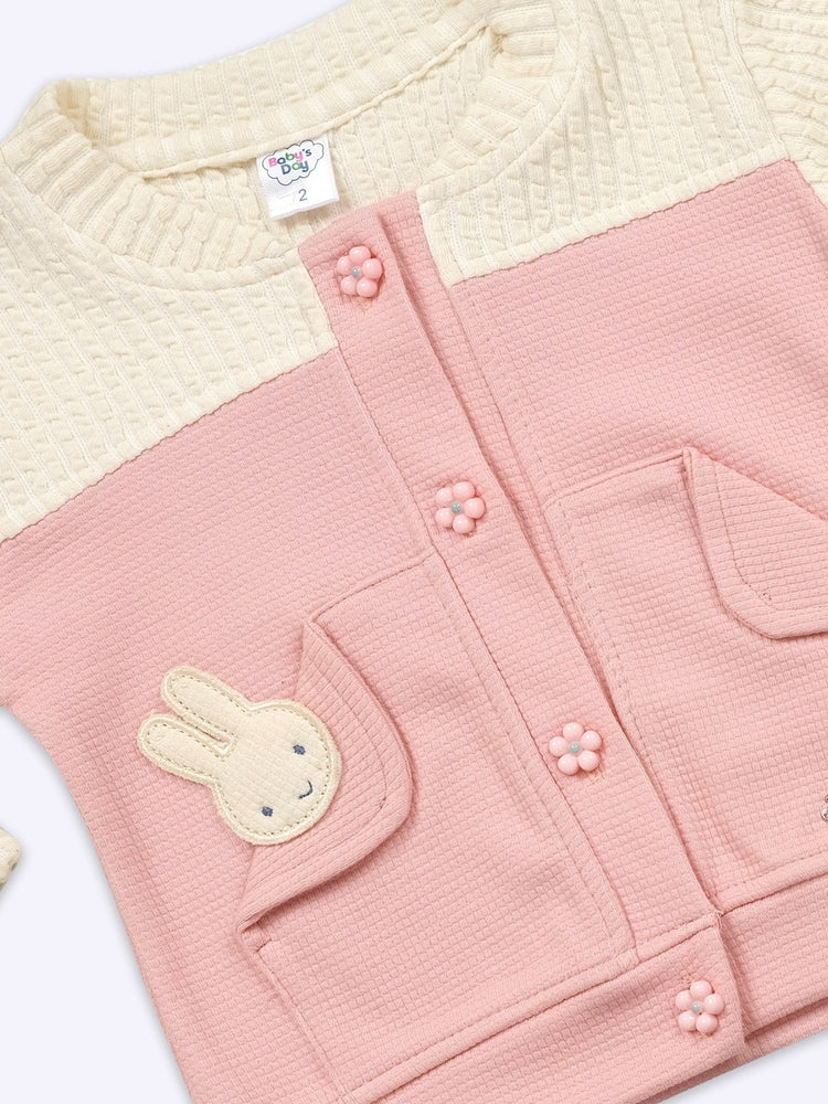 Baby's Day Girls Pure Cotton Shirt With Joggers