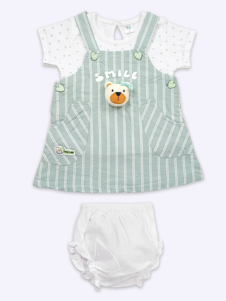 BABY'S DAY Top With Dungaree Dresses with Panty