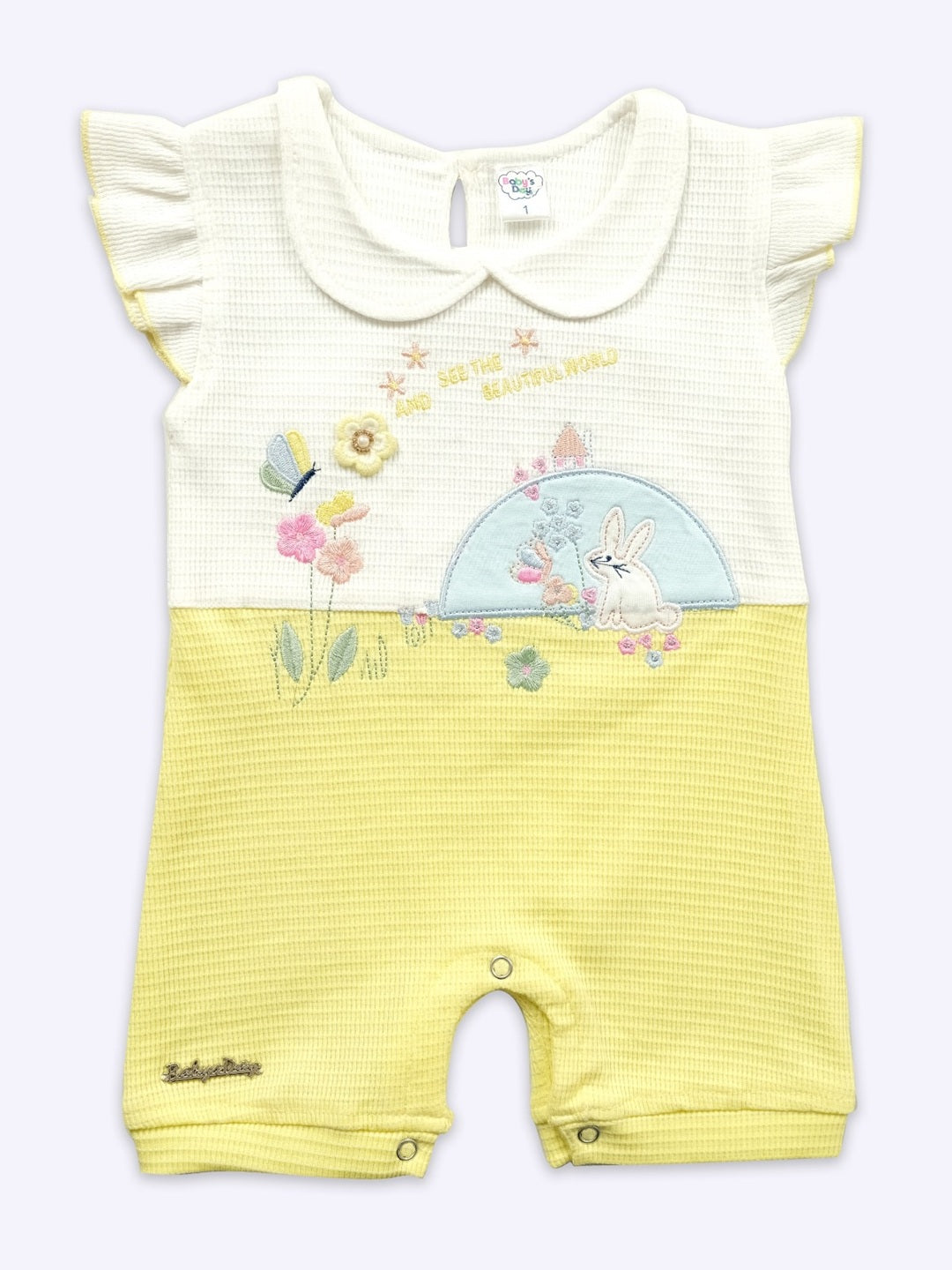 Infant Girls Embroidery Cotton Rompers