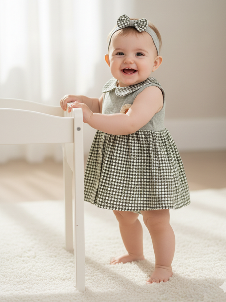 JELLY JOY Girls Sleeveless Checked Frock Dresses
