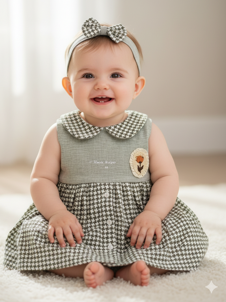 JELLY JOY Girls Sleeveless Checked Frock Dresses