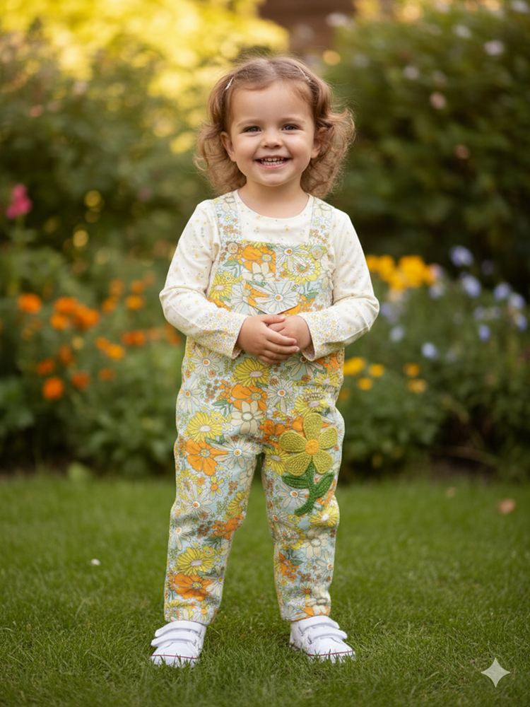 KETI MINI Romper For Girls Casual Floral Print