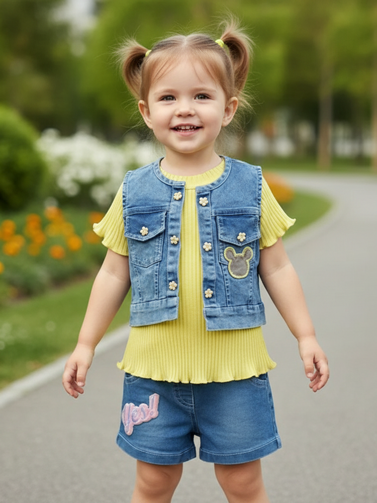 KETI MINI T-Shirt Tops and Denim Bottoms with Jacket Combo Pack