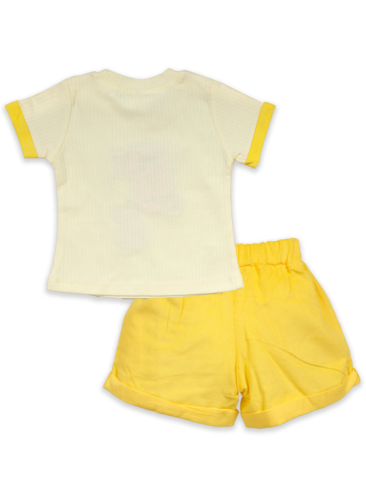 Girls Pure Cotton Top With Shorts