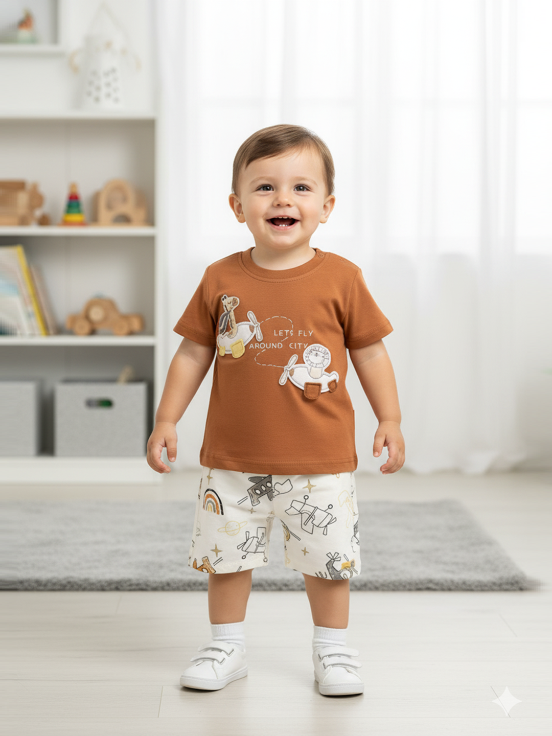 Baby Boys Casual Shirt with Shorts