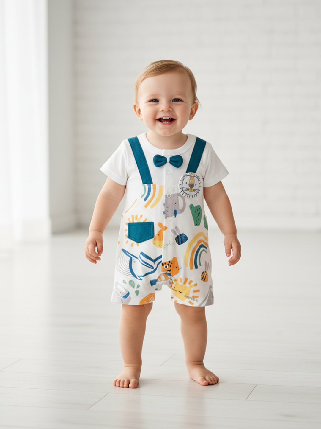 Half Sleeves Rompers For Baby Boys