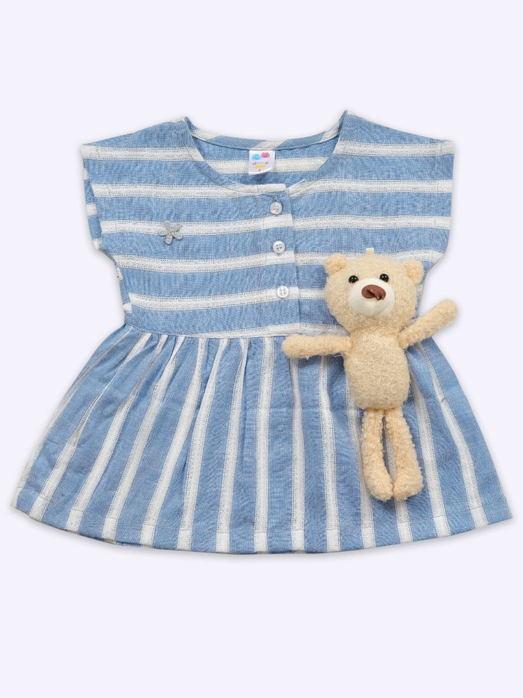 JELLY JOY Baby Girls Striped Cotton A-Line Dress