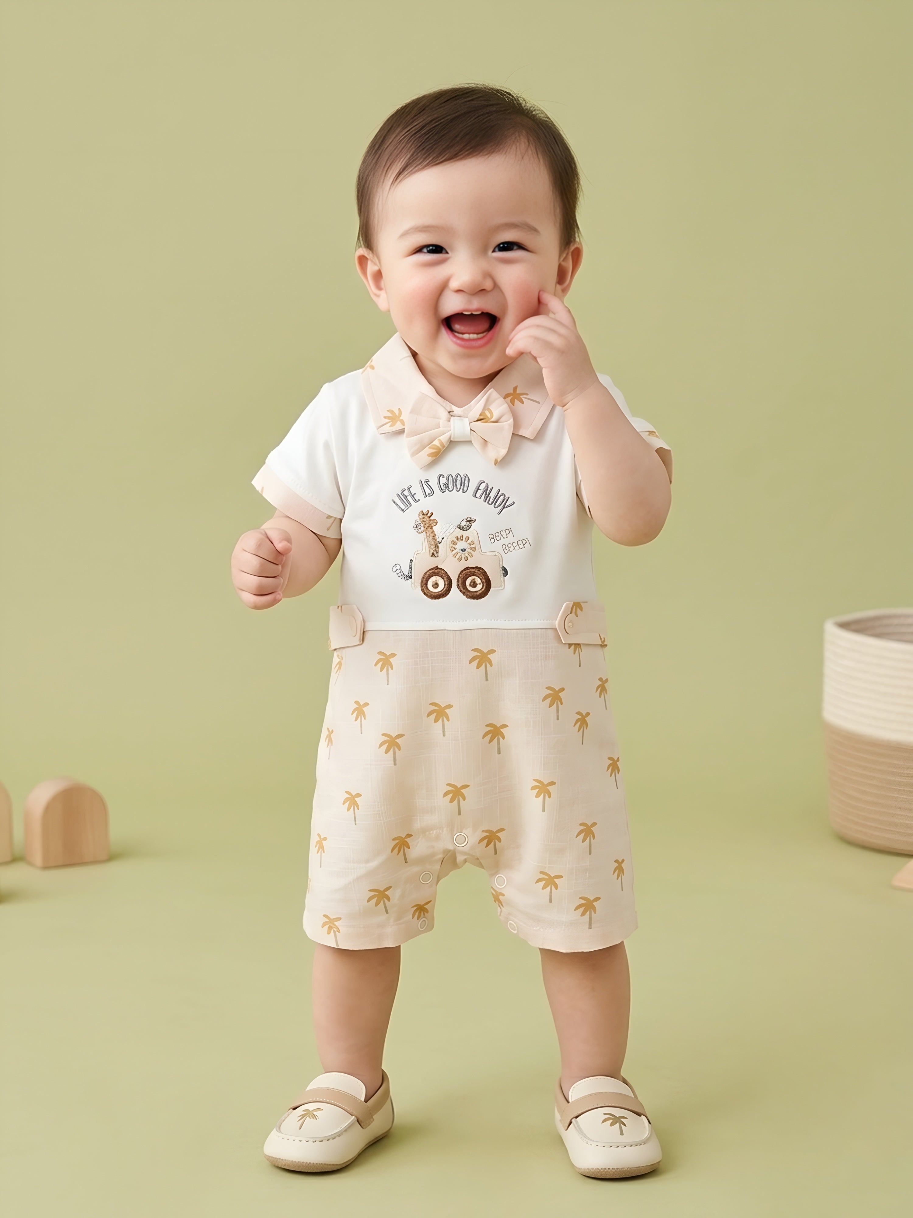Half Sleeves Rompers For Baby Boys