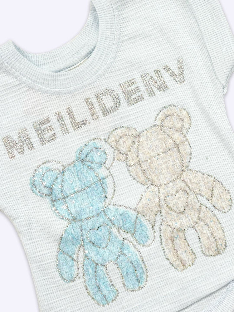 KETI MINI HD Printed Pure Cotton Top With Shorts Clothing Set