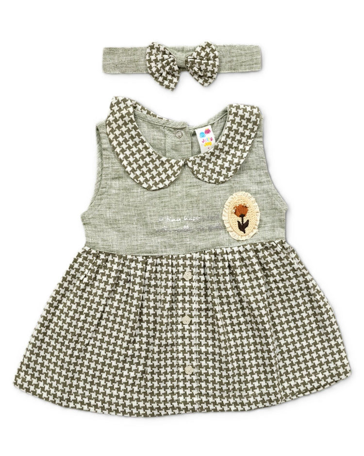 JELLY JOY Girls Sleeveless Checked Frock Dresses