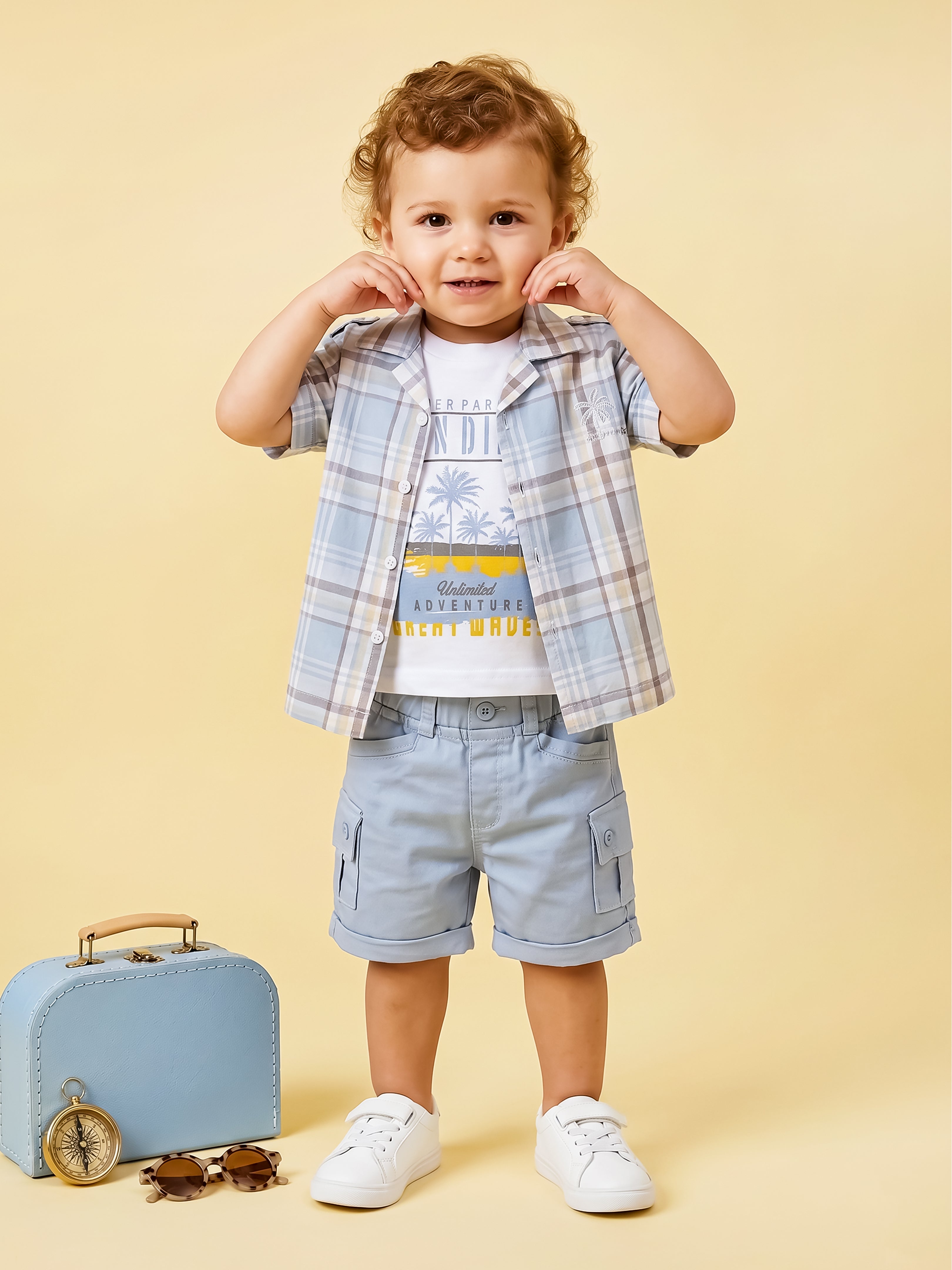 Sunny Days Plaid Vacation 3-Piece Outfit