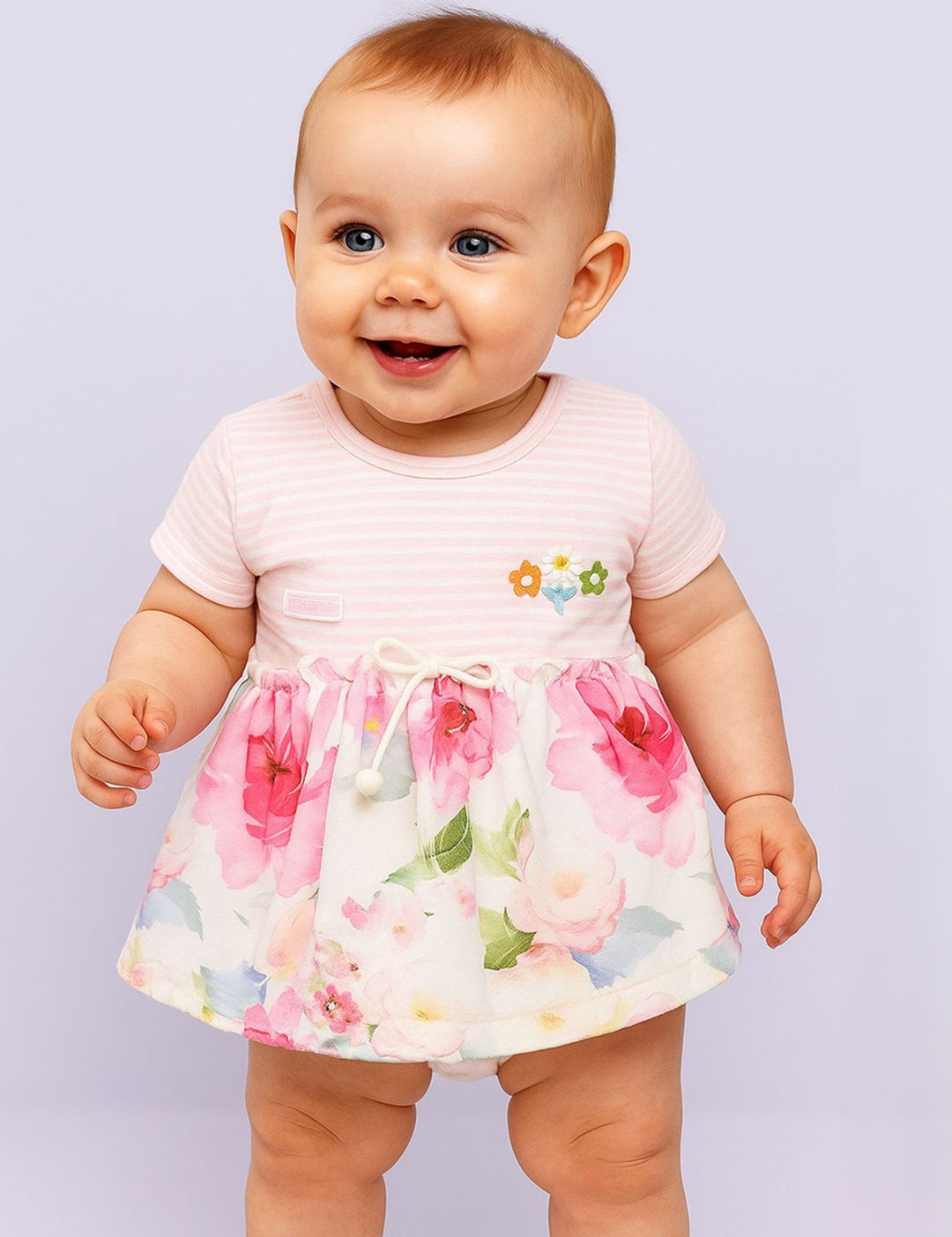 KIKO Baby Girls Floral Printed Pure Cotton Dresses