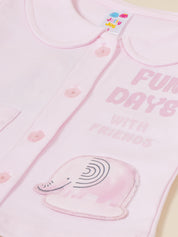 Infant Girl Cotton Top, Bodysuit and Pant Set
