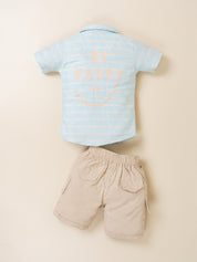 Boys Casual Layered Shirt & Shorts Set