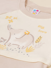 Infant Girl Cotton Top, Bodysuit and Pant Set