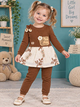 Baby Girls Floral Applique Tunic Top & Leggings Set