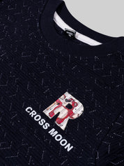 Boys Winter Sweatshirt & Full Pant Set | Navy & Red