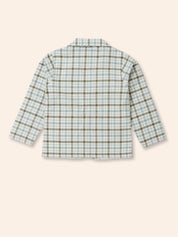 Boys' 3-Piece Brown Plaid Blazer Set