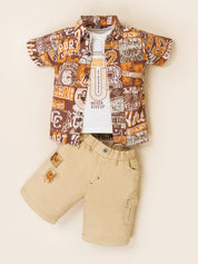 Kids Boys Urban Graphic Print Summer Set