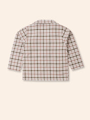 Boys' 3-Piece Brown Plaid Blazer Set