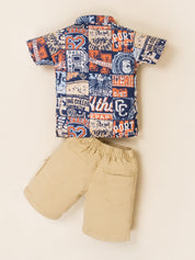 Kids Boys Urban Graphic Print Summer Set