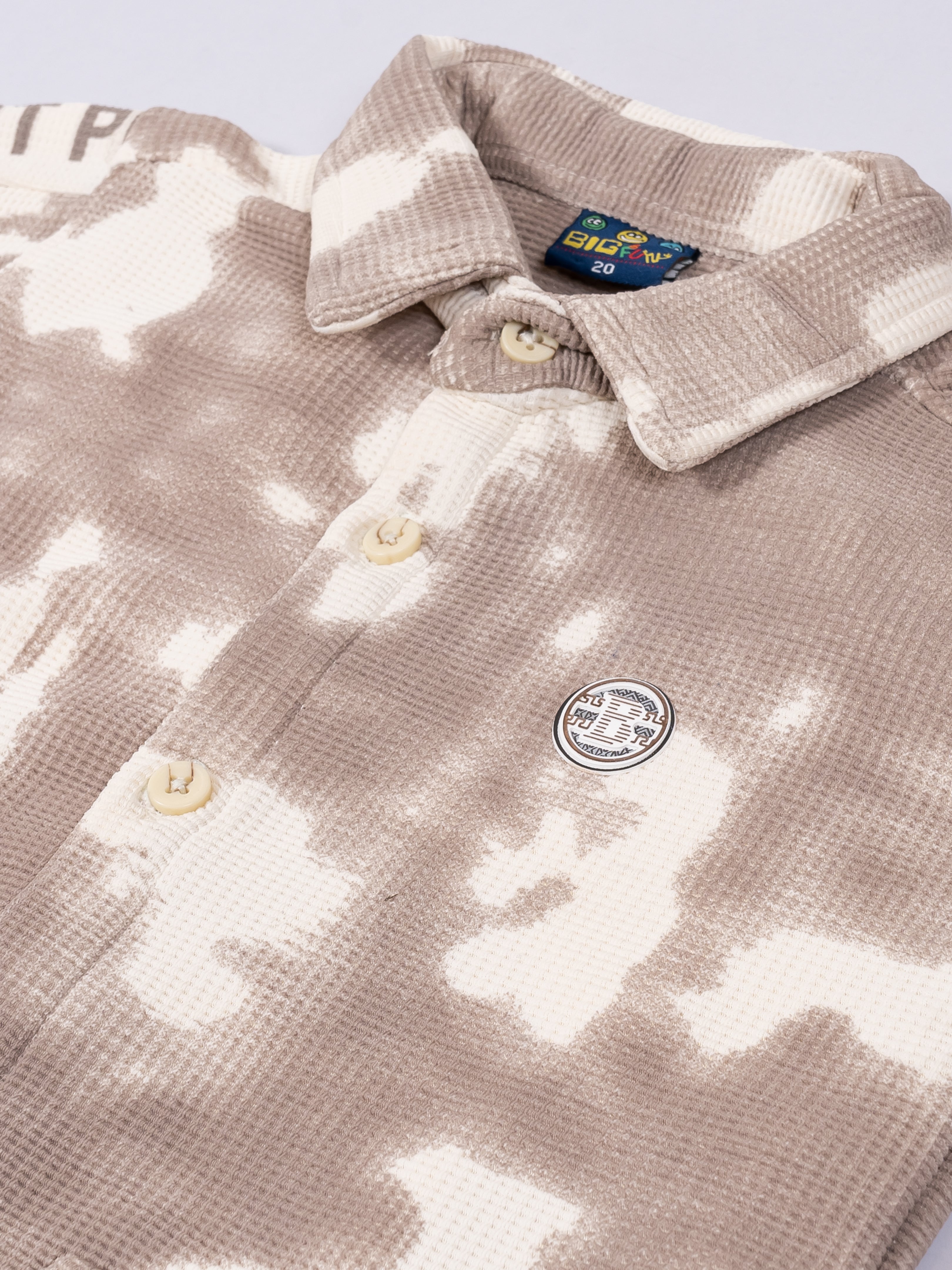 Premium Boys Casual Tie-Dye Outfit Set with Shirt Jacket