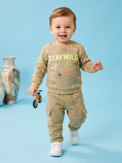 Boys’ Graphic Sweatshirt & Cargo Jogger Co-Ord Set