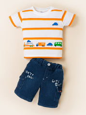 2-Piece Toddler Boy Striped Summer Set
